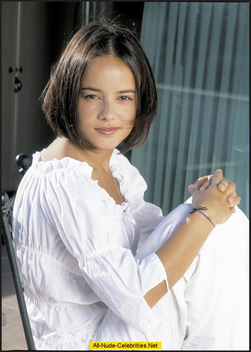 French Singer Alizee Posing In White Clothing Photoshoot