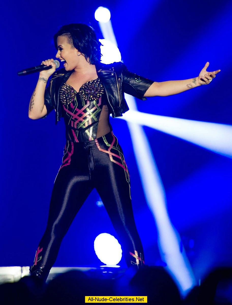 Demi Lovato performing in Birmingham