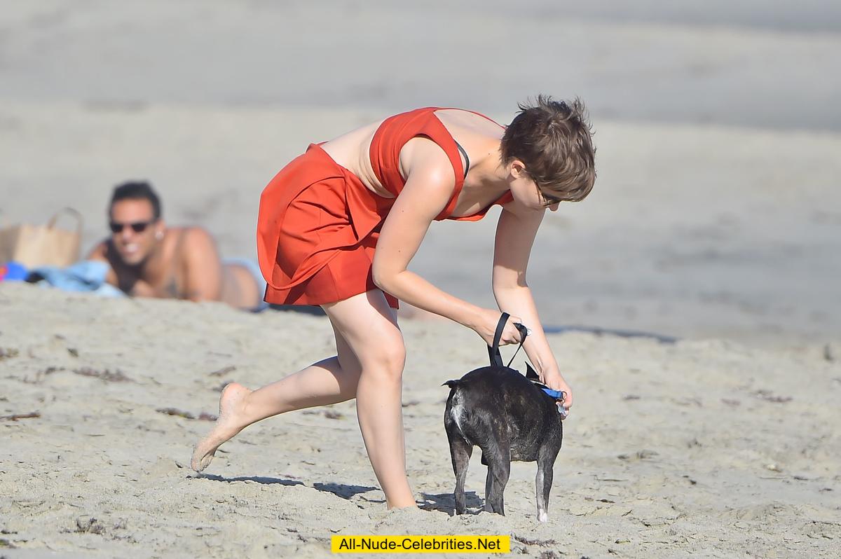 Kate Mara on a beach in Malibu